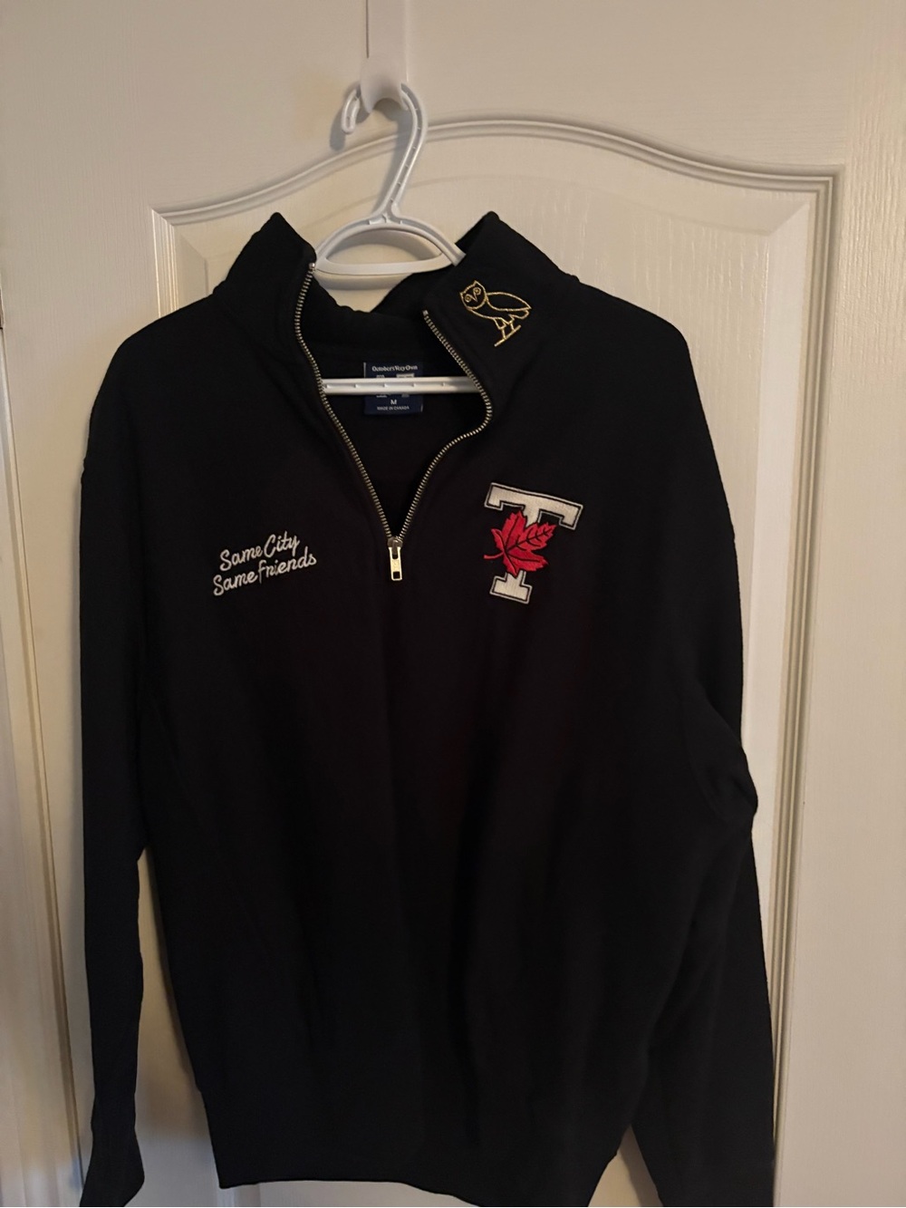 OVO Black Half-Zip Sweater U of T